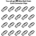 thumbnail image 3 of 20 Pack Clips de Chaîne à Billes pour Store Romain Vertical de Remplacement (Acier Inoxydable), 3 of 5
