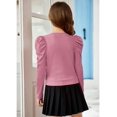 thumbnail image 4 of Arshiner Girls Long Sleeve Shirt Fall Puff Sleeve Cute Tunic Dressy Tee Tops T Shirts, 4 of 5