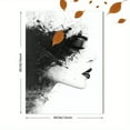 thumbnail image 3 of Abstract Black and White Ink Woman Face Canvas Art Print Wall Decor， Suitable for Living Room， Bedroom， Office， Bathroom， and Hallway Decoration., 3 of 8