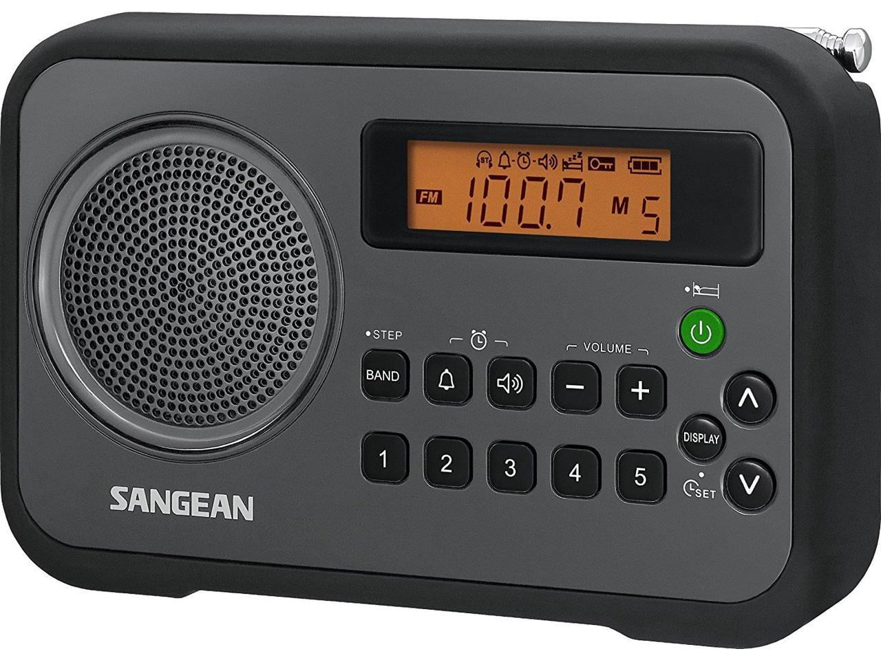 Sangean Portable AM/FM Radios, Black, PR-D5BK 