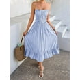 thumbnail image 4 of Women Summer Maxi Dress Spaghetti Strap Y2k Cute Ruffle Tiered Wedding Guest Flowy Dress, 4 of 7
