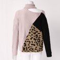 thumbnail image 3 of Vedolay Women's 2023 Sweaters Womens Fall Striped Sweater 2023 Long Sleeve Loose Oversized Pullover Tops,Pink S, 3 of 5