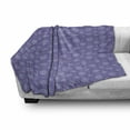 thumbnail image 2 of Oriental Soft Flannel Fleece Throw Blanket, Curlicue and Medallion Motifs in Vibrant Colors, Cozy Plush for Indoor and Outdoor Use, 60" x 80", Blue Violet Lavender Blue, by Ambesonne, 2 of 5
