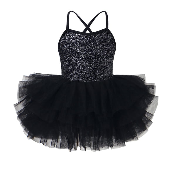 hengsof Toddler Ballet Leotard Dress Solid Color Camisole Tutu Skirt Jumpsuit for Girls Ages 1-5 Dance Practice Performance