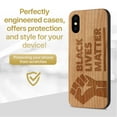 thumbnail image 2 of Case Yard Wooden Case Outside Soft TPU Silicone Slim Fit Shockproof Wood Protective Phone Cover for Girls Boys Men and Women Supports Wireless Charging Black Lives Matter Design case for iPhone-XS-Max, 2 of 7