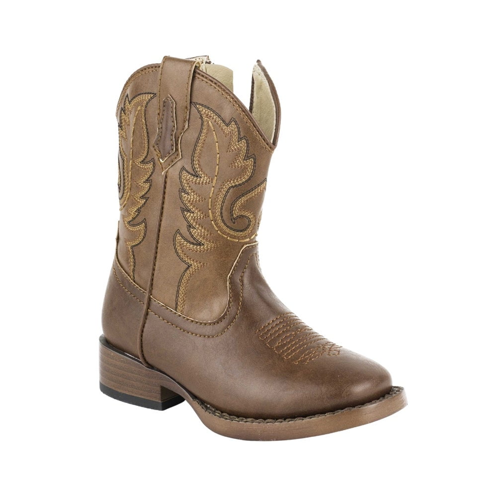 Roper Roper Toddler Girls Texson Square Toe Western Cowboy Boots Mid