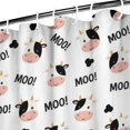 thumbnail image 3 of White Cow Moo Pattern Shower Curtain 36"x72" ,Bathroom Decorative Shower Curtains Set with 12 Hooks,Modern Waterproof Washable Shower Curtain, 3 of 6