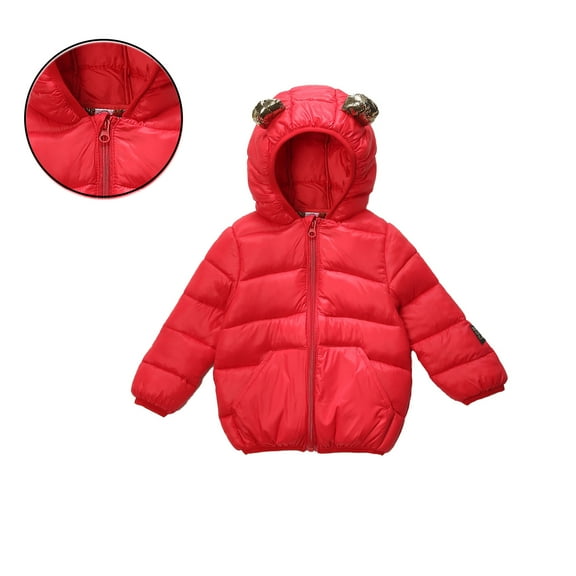 Kids Winter Coats for Boys Warm Puffer Jackets Kids Zip up Long Sleeve Windproof Down Jacket Hooded Jackets Boys' Outerwear Jackets 4-5 Years