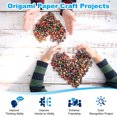 thumbnail image 4 of Uxcell 840Sheets 9 x 1/2 Inch Luminous Origami Star Paper, Flower Style, 4 of 5