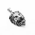 thumbnail image 2 of Punk Men's antirust Steel Animal Lion Head Shape Pendant Necklace, 2 of 5