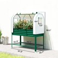thumbnail image 2 of Galvanised Raised Garden Bed with Legs, Elevated Planter Box with Storage Rack for Garden, Balcony, 396lb Capacity, Green, 2 of 8