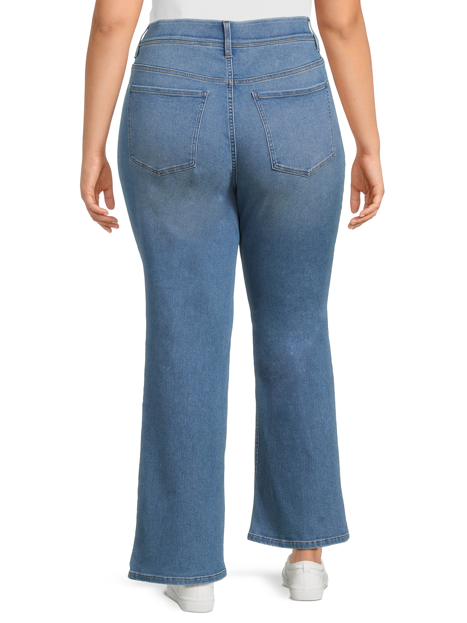 Terra & Sky Women's Plus Size Pull-on Bootcut Jeans, sizes 0X-4X ...