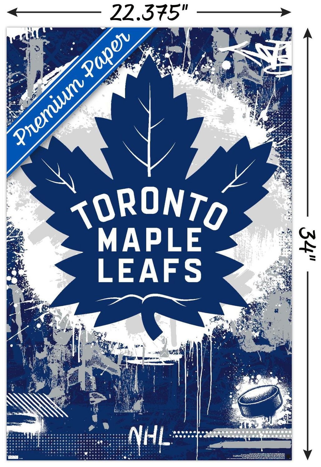 NHL Toronto Maple Leafs - Maximalist Logo 23 Wall Poster