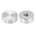 thumbnail image 1 of M8 Thread 20mm Diameter Round Shape Aluminum Disc Hardware 2pack, Aluminum Circle Disc Glass Top Adapter, Silver, 1 of 5