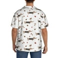 thumbnail image 3 of Uemuo Dachshund Dog Pattern Cotton Linen Short Sleeve Shirts,Casual Lightweight Button Down Shirts,Vacation Beach Summer Tops-XX-Large, 3 of 7