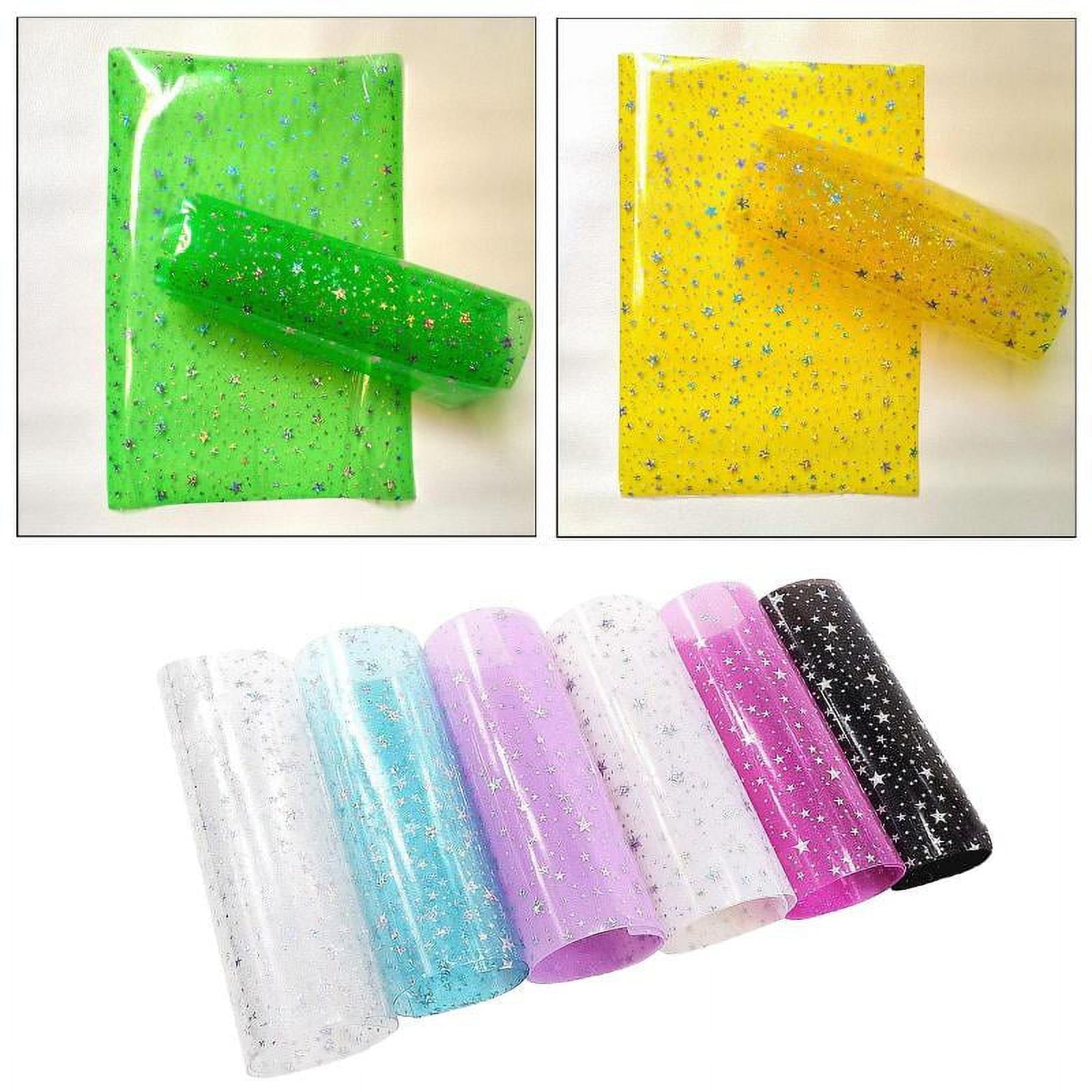Transparent Holographic Vinyl Film Clear Vinyl Fabric for Sewing DIY