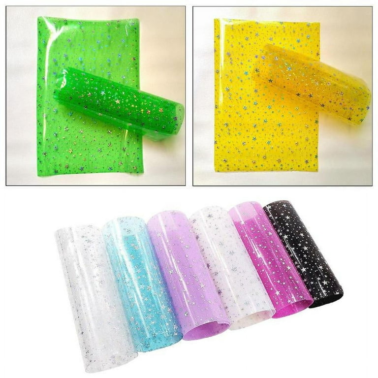 Gerich Clear Transparent PVC Holographic Magic DIY Crafts Multicolor Fabric  Vinyl Film 