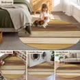 thumbnail image 5 of Round Rugs 5Ft, Vintage Yellow Wood Round Area Rug Washable Indoor Throw Carpet, Farmhouse Retro Wooden Plank Soft Non Slip Circle Rug for Cabinet Bathroom Home Decor Aesthetic, 5 of 8
