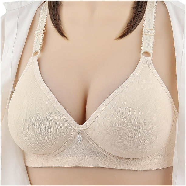 Jienlioq Plus Size Clearance!Women'S and Women'S Steel Ring Free Gathering  Comfortable Breathable Front Button Underwear Daily Bra