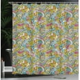 thumbnail image 4 of Ambesonne Colorful Shower Curtain, Hippie Style Jumble Doodle, 69"Wx70"L, Multicolor, 4 of 5