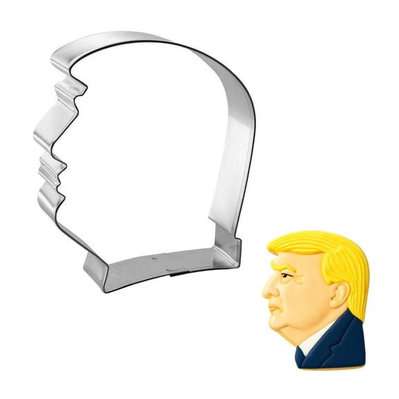 Donald Trump Cookie Cutter 3.75 inches O1339 - The Cookie Cutter Shop - Tin Plated Steel Cookie Cutter
