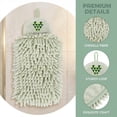 thumbnail image 3 of Unique Bargains Fluffy Chenille Hanging Hand Towel Absorbent Towel Green 10" x 4", 3 of 7
