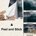thumbnail image 4 of Peel and Stick Wallpaper ocean wave storm Modern Art Wall Mural Decor Self Adhesive and Removable 100in x 144in, 4 of 8
