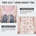 thumbnail image 6 of Pioneer Flower Floral Print Pattern Apron for Women and Men, Cotton Linen Waterproof with Pockets, Adjustable, 33x27 Inch for Kitchen, Gardening, BBQ, Salon, 6 of 6