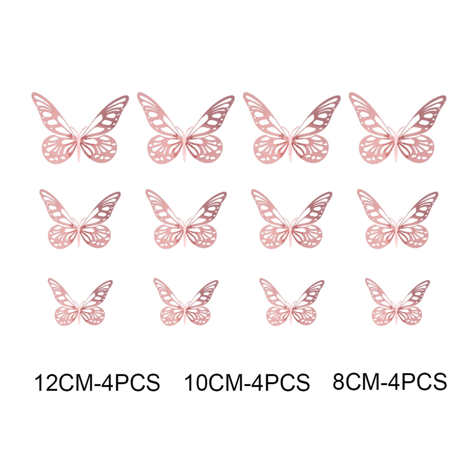 PeStary 12 Pcs 3D Butterfly Wall Decals Stickers Color 03 
