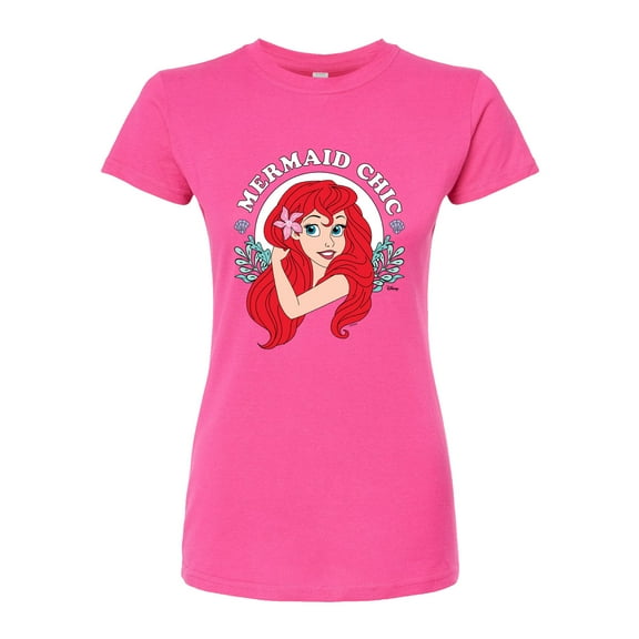 Disney The Little Mermaid - Ariel - Mermaid Chic - Juniors Fitted Graphic T-Shirt