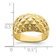 thumbnail image 2 of Solid 14k Yellow Gold Basket Weave Pattern Ring Band Size 5, 2 of 3