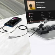 SHELLTON Portable Mini 3.5mm Stereo Audio Mic Notebook for Phone / Smart Phone Desktop Accessories Silver
