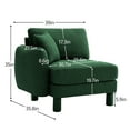 thumbnail image 5 of Newest Green Polyester Armless Sofa,Pillow, Modern Boucle Fabric Single Seater, 31.5 Inch Compact Design for Small Spaces, Includes Comfort Pillow, 5 of 5
