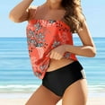 thumbnail image 5 of RotHome Strapless Bathing Suits for Women Tummy Control Two Piece Tankini Set Loose Blouson Swim Top Comfortable Beach Summer Swimwear, 5 of 10