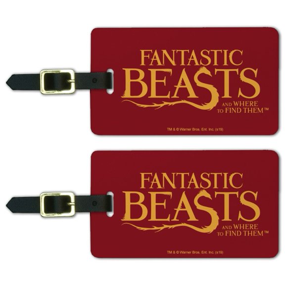 Fantastic Beasts and Where to Find Them Logo Luggage ID Tags Suitcase Carry-On Cards - Set of 2