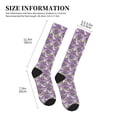thumbnail image 4 of Sikiie Violets Flowers 1 Pairs Compression Socks for Men and Women 15-20 mmHg Running Support Socks, 4 of 7