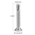 thumbnail image 2 of Unique Bargains #14 x 1 1/2 Pieds Vis à Tête Crantée à Filetage Complet en Acier Inoxydable 410 pour Perçage Automatique, Lot de 50, 2 of 5