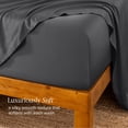 thumbnail image 3 of Bare Home Bamboo Fitted Sheet - Made from Rayon Fibers - Deep Pockets - Soft, Cooling & Breathable - Queen, Gray, 3 of 9