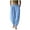 *Blue, variant on Women's Cotton Linen Harem Pants,Baggy Pull-On Jogger Bottoms For Women,Ladies Boho Trousers with Pockets,Blue,S-2XL