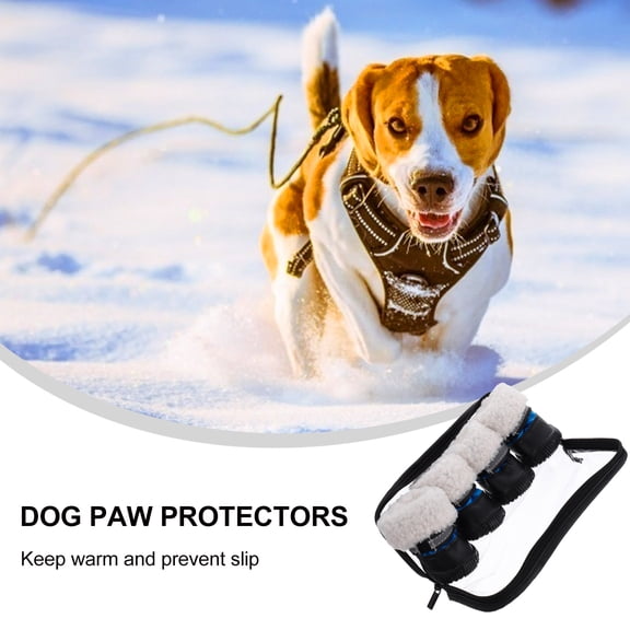 LOLIPPYY 4-Pack Dog Shoes with Adjustable Fit and Non- Sole for Outdoor