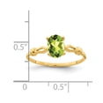 thumbnail image 2 of 14k Solid Yellow Gold Polished 7x5mm Oval Peridot Ring Size 6.00 Ring for Women - .85 cwt, 2 of 2