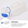 thumbnail image 3 of CIMAXIC 1Pc Practical Patient Urinal Durable Urinal Potty Durable Plastic Urinal Bottle,12.6"X3.54"X3.35", 3 of 4