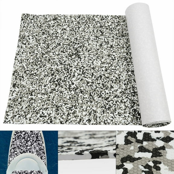 Miumaeov 35.4" X 94.5" EVA Foam Marine Boat Gym Yacht Flooring Teak Decking Sheet Gray Camo Carpet 6mm