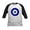 Black/White, variant on CafePress - Nazar Amulet Evil Eye Protection Baseball Jersey - Kids Cotton Baseball Jersey, 3/4 Sleeve Shirt
