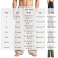 thumbnail image 3 of Mifsaly Linen Pants for Men Loose Fit Elastic Waist Drawstring Long Trousers Casual Lightweight Summer Beach Pants with Pockets Dark Gray,M, 3 of 5