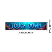 Vintage Style Football Themed Banner Touch Down Decoration for Sports Parties Football Game Events Fan Gatherings Backdrop Decorations