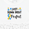 thumbnail image 4 of Inktastic Just Down Right Perfect Down Syndrome Awareness Ribbon Girls Baby Dress, 4 of 5