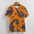 thumbnail image 4 of Paisley T-Shirt O Neck Oversize T-Shirts Short Sleeve Classic Tees Women Summer Graphic Tops, 4 of 5