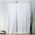thumbnail image 1 of Nicole Miller Faux Linen Slub Textured Hidden Tab/Rod Pocket Top Light Filtering Curtain Panel Pair, 54"x108", Winter, 1 of 4