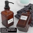 thumbnail image 7 of 2 Pack Soap Dispenser, GLADPURE 18 oz Antique Thick Glass Soap Dispensers-Black, 7 of 7